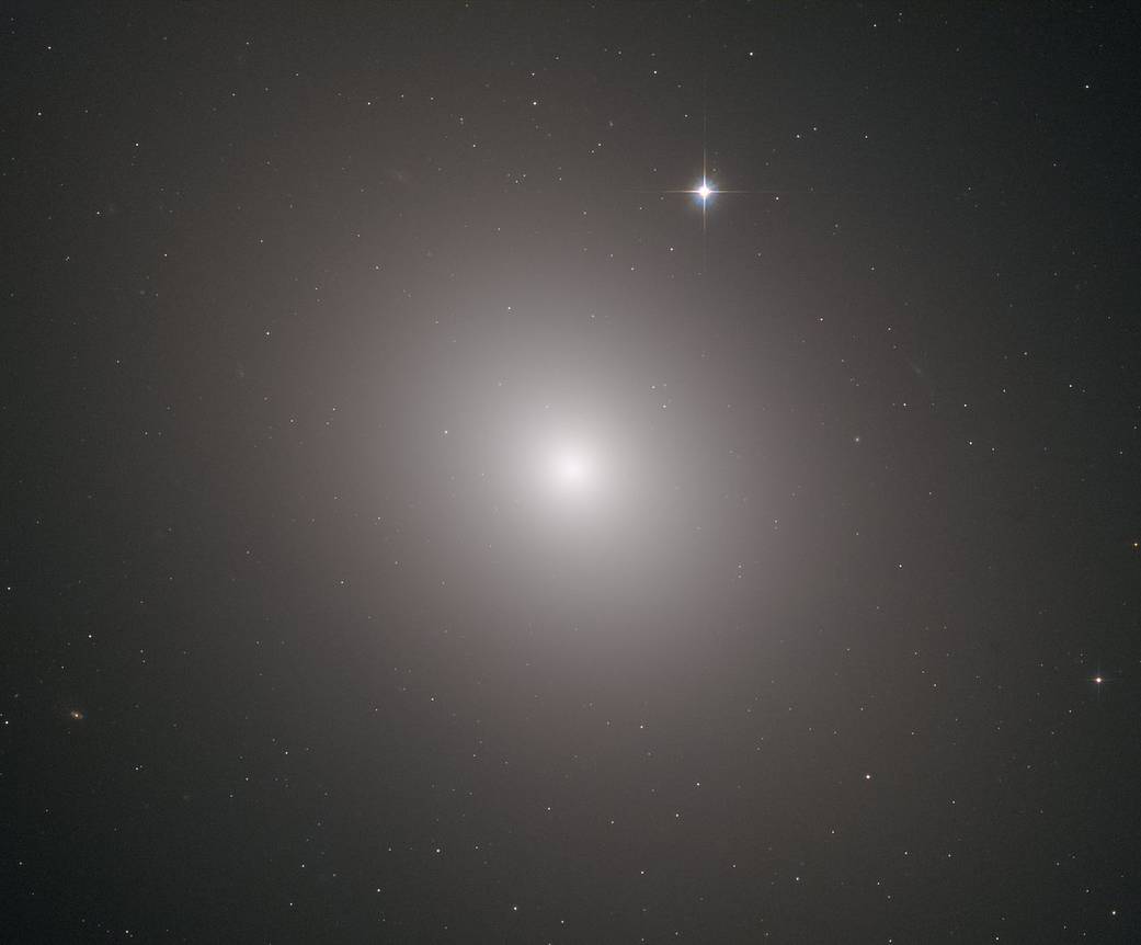 An image of Messier 49, an elliptical galaxy. 